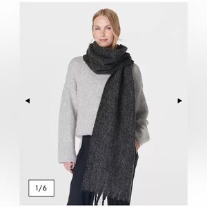NWT Sweaty Betty Soft Cloud Scarf in charcoal black